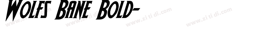 Wolfs Bane Bold字体转换